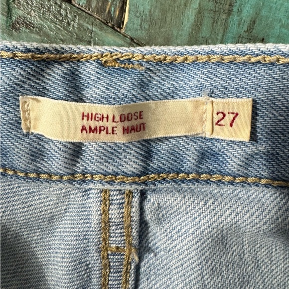 Levi's High Loose Jeans Baggy  Size 27 Cotton Hemp - Picture 11 of 16